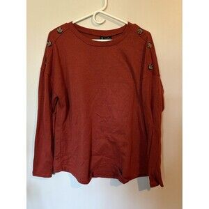 Kristin Nicole Top, Size 1X, W/ buttons, Red